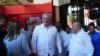 El presidente cubano, Miguel Díaz-Canel, en el centro, durante la apertura de la Feria Internacional de La Habana, el 14 de noviembre de 2022.