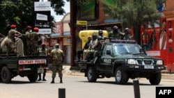 La police zambienne dans les rues de Lusaka, le 15 janvier 2018.