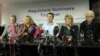 Spokesman Steven O'Riordan (C) speaks as he sits with, Marina Gambold (L-R), Mary Smyth, Maureen Sullivan and Diane Croghan, at a "Magdalene Survivors Together" news conference in Dublin February 5, 2013. REUTERS/Cathal McNaughton 