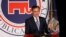 Former U.S. presidential candidate Mitt Romney speaks at the Utah County Republican Party Lincoln Day Dinner, in Provo, Utah, Feb. 16, 2018.