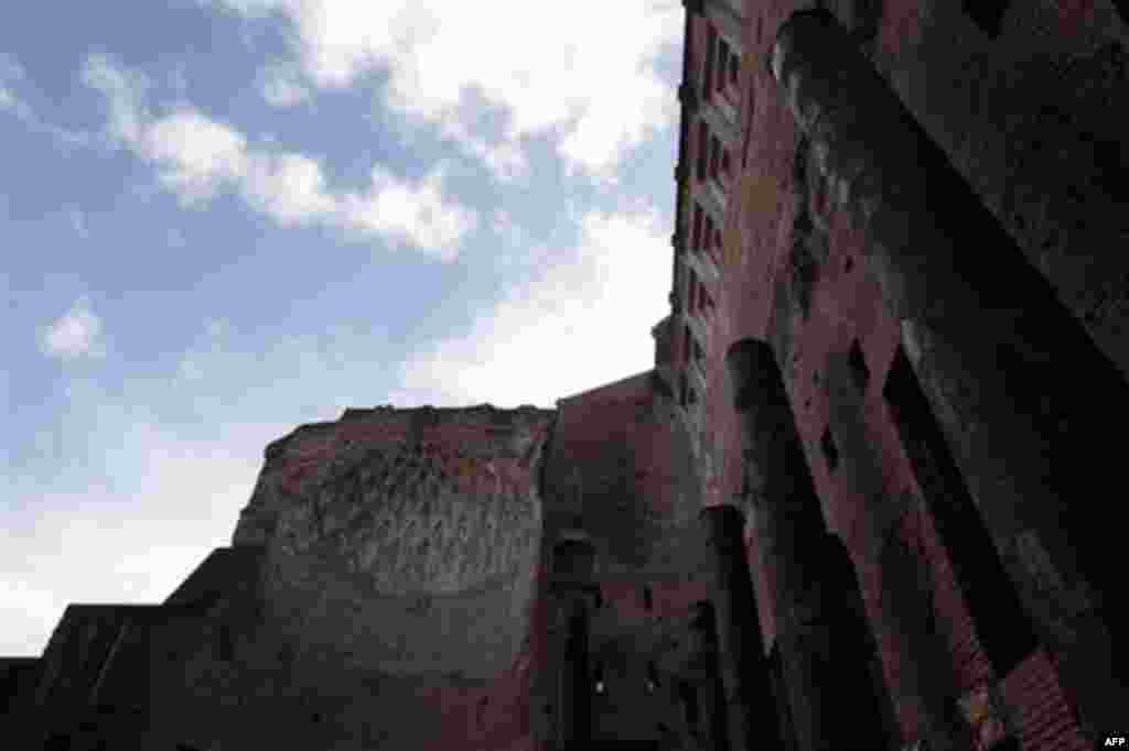 A general view of Rome's Temple of Venus and Rome, in Rome, Thursday, Nov. 11, 2010. The Italian government re-opened the Temple of Venus and Rome in the Roman Forum after 26 years of restoration works. The temple was first opened in 141 A.D. by the Roman