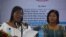 La présidente de la Commission électorale du Malawi (MEC), Jane Ansah, à gauche, et le commissaire du MEC, Jean Mathanga. (L. Masina / VOA)