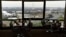 This Friday, Nov. 9, 2018, photo shows a view of Washington from a revolving restaurant in Crystal City, Va.