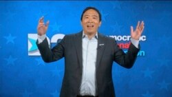 In this image from video, Andrew Yang speaks during the fourth night of the Democratic National Convention, Aug. 20, 2020.