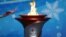 Ngọn lửa Olympic bùng cháy sau khi được truyền từ một ngọn đuốc tại buổi lễ chào đón ngọn lửa Thế vận hội Mùa đông 2022 Bắc Kinh, ở Bắc Kinh, Trung Quốc, ngày 20 tháng 10, 2021.
