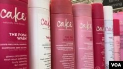 Personal care products on a store shelf in the Washington area, Oct. 17, 2019.