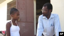 Mirebalais' School Director and new student from Port Au Prince