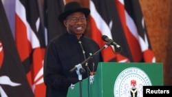 Presiden Nigeria Goodluck Jonathan mengucapkan terimakasih atas dukungan negara-negara lain dalam pencarian siswi yang diculik oleh militan di Chibok.