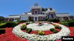 FILE - A general view of the train station at Michael Jackson's Neverland Ranch in Los Olivos, California, July 3, 2009. 