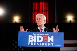 FILE - Democratic presidential candidate former Vice President Joe Biden speaks during a campaign event in Scranton, Pennsylvania, Oct. 23, 2019.