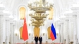俄罗斯总统普京为到访的中国领导人习近平在克里姆林宫举行欢迎仪式。（2023年3月21日）