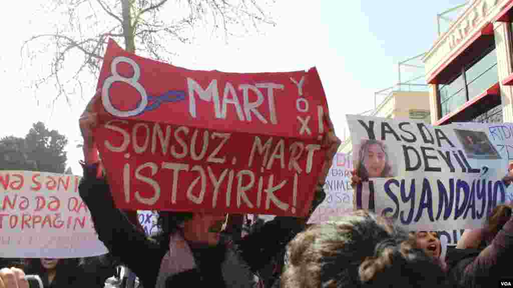 Bakıda 8 Marş feministlər aksiyası