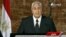 This image pulled from video broadcast on Egyptian state TV shows interim President Adly Mansour making his first address to the nation since assuming his post after the ouster of Islamist President Mohamed Morsi, in Cairo, July 18, 2013.