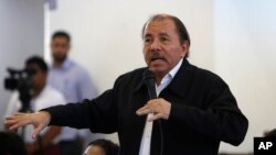 El presidente de Nicaragua, Daniel Ortega, en el inicio de un diálogo nacional en Managua, el miércoles 16 de mayo de 2018.