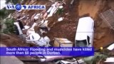 VOA60 Africa - South Africa: Flooding and mudslides have killed more than 60 people in Durban