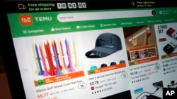 FILE - A page from Temu's website on June 23, 2023. The European Union is investigating Temu because it suspects the Chinese online retailer is not doing enough to prevent the sale of illegal products.