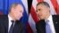 U.S. President Barack Obama (R) listens to Russian President Vladimir Putin after their bilateral meeting in Los Cabos, Mexico on June 18, 2012, on the sidelines of the G20 summit.
