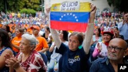 Partidarios del presidente interino de Venezuela, Juan Guaidó, se manifestaron en el vecindario El Paraíso, el pasado 30 de septiembre de 2019.