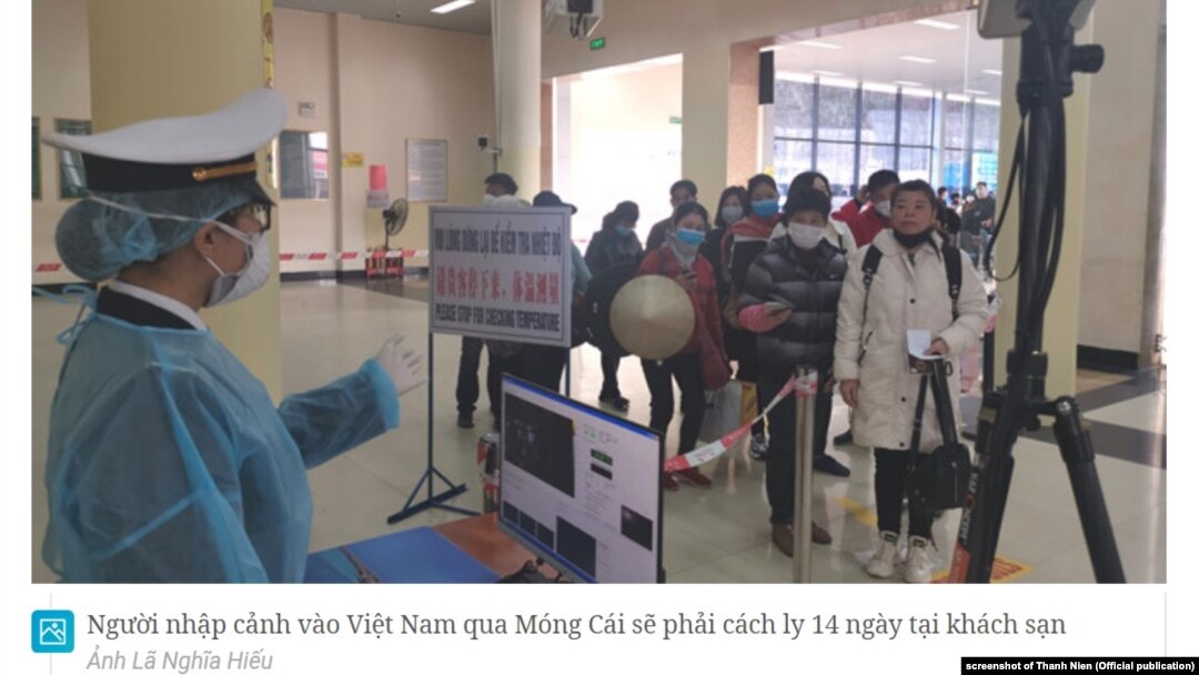Nhiều người từ Trung Quốc nhập cảnh vào Việt Nam tại cửa khẩu Móng Cái, Quảnh Ninh, tháng 2/2020
