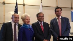 Asad Majeed Khan, second from right, Pakistan's current ambassador to the United States, is seen at an Ambassadors Dialogue event in Washington, Dec. 16, 2019. (Natalie Liu/VOA)