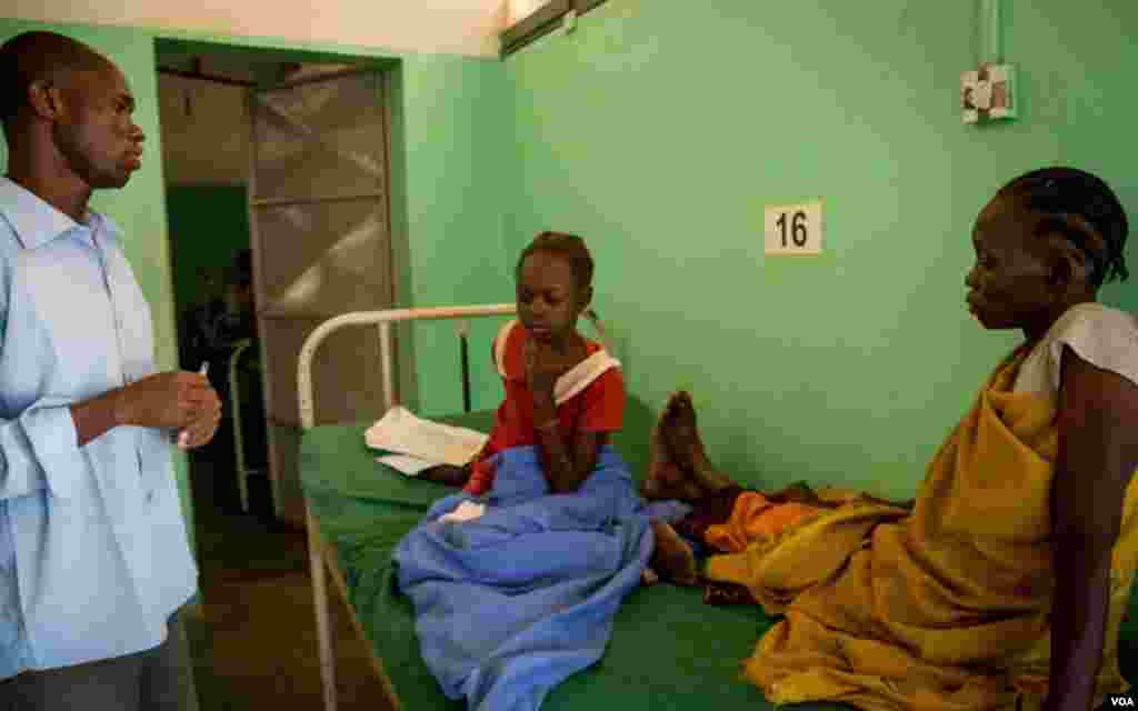 11 year old Nowal is the only surviver of seven siblings after a single rocket hit her home in Haiban village. She was left blind. Sudan’s government have been accused of targeting civilians in the Nuba Mountains, but they deny all allegations. (Adam Bail