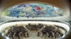 Overview of the session of the Human Rights Council during the speech of U.N. High Commissioner for Human Rights Michelle Bachelet at the United Nations in Geneva, Switzerland, February 27, 2020. Picture taken with a fisheye lens. REUTERS/Denis…