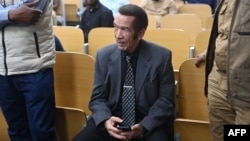 Former Botswanan President Ian Khama sits in the Broadhurst Magistrate court in Gaborone on Sept. 13, 2024. 