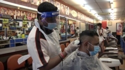 Barbershops and hair salons in Malaysia were allowed to reopen on June 10, 2020. (Dave Grunebaum/VOA)