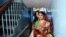 Transgender woman Tista Das, 38, arrives for her wedding to a transgender man Dipan Chakravarthy, 40, in Kolkata, India, Aug. 5, 2019.