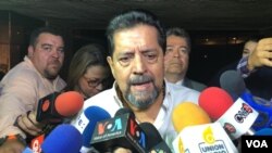 Edgae Zambrano, vicepresidente de la Asamblea Nacional de Venezuela, excarcelado el martes 17 de septiembre de 2019. Imagen tomada de video.