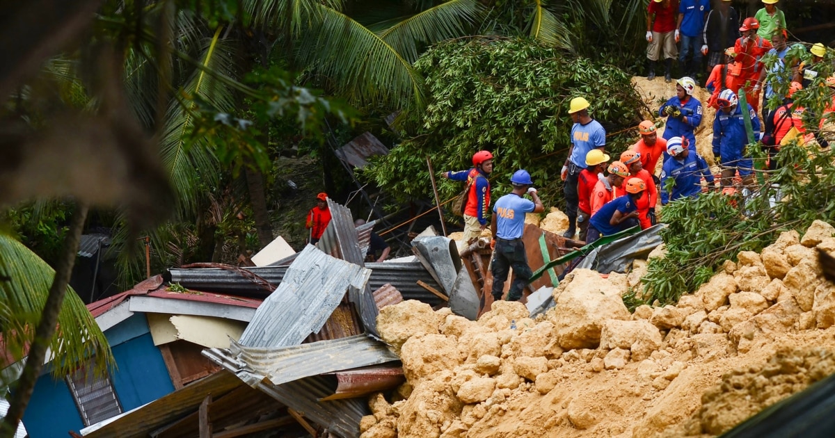 Rains Set Off Landslide in Philippines; 50-80 Missing