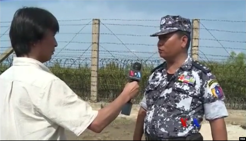 IV with Deputy Chief Pol Col. Myo Swe on border security