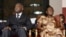 FILE - Laurent Gbagbo and his wife Simone Ehivet Gbagbo attend a memorial ceremony at Felix Houphouet Boigny stadium in Abidjan.