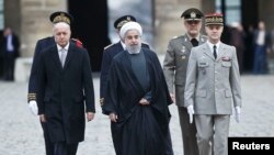 د فرانسې د بهرنیو چارو وزیر لوران فبیوس د ایران د ولسمشر حسن روحاني هرکلی وکړ.