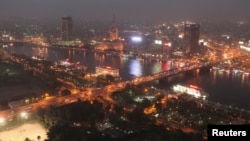 The 6th October bridge spans the River Nile in Cairo, June 2013.