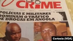 Capa do jornal angolano "O Crime"