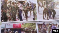 Images showing a crackdown on demonstrators conducted by the special force of Division 911, which took place in early January, 2014. (Hul Reaksmey/VOA Khmer)