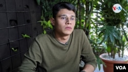 El joven Lesther Alemán, miembro de la Alianza Cívica. Nicaragua. Foto: [Miguel Bravo/VOA].