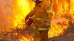 Australia Firefighters Battle Hot, Windy Conditions