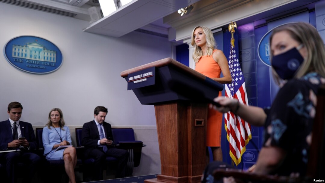 White House Press Secretary Kayleigh McEnany holds a daily press briefing at the White House in Washington, June 29, 2020.