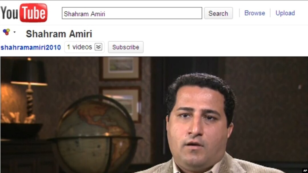 A video posted on You Tube shows a man identified as Shahram Amiri, a nuclear scientist from Iran, 7 Jun 2010
