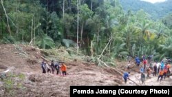 Kondisi di lokasi tanah longsor di Sempor, Kebumen (Foto: Pemda Jateng)