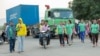 FILE: Garment workers are entering for their work shift at the factory located in Sihanoukville provincial Preynub district, on Feb 12, 2019. (Aun Chhengpor/VOA Khmer) 