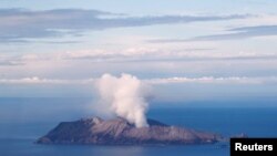 FILE - Whakaari, yang juga dikenal sebagai gunung berapi White Island, di Selandia Baru, 12 Desember 2019. (REUTERS/Jorge Silva)