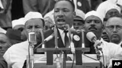 Martin Luter King Mlađi obraća se učesnicima "Marša na Vašington"