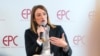 Roberta METSOLA, Ketua Parlemen Uni Eropa menyampaikan pidato di European Policy Center (EPC), 4 Maret 2025. (Facebook/@roberta.metsola)