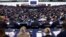 FILE: Members of the European Parliament attend a session dedicated to a new law to reform EU procedures and control measures for waste shipments at the European Parliament, in Strasbourg, eastern France. Taken Tues. Jan. 17, 2023 