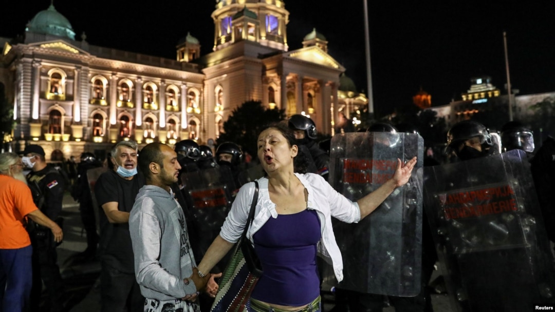 Protesti u Beogradu, 7. jul 2020. (Foto: Reuters/Marko Đurica)