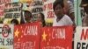 菲律賓人抗議中國填海造島