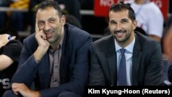 Vlade Divac i Peđa Stojaković